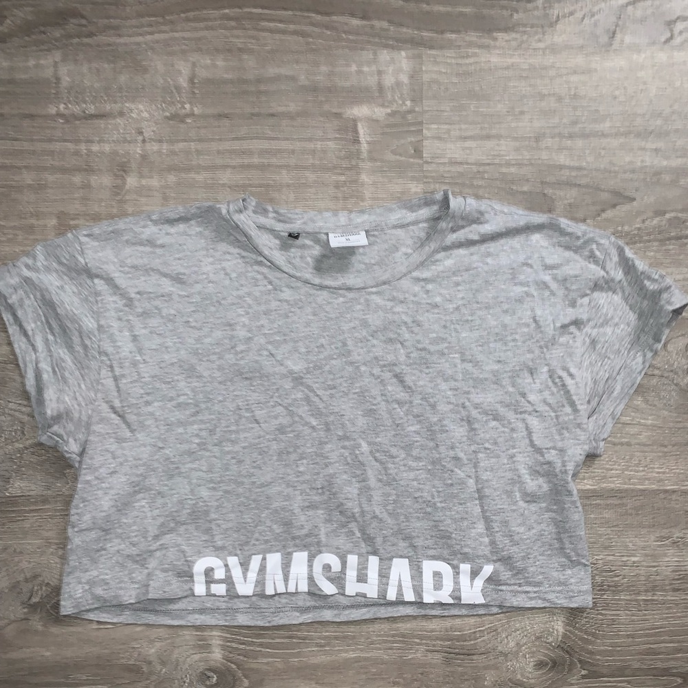 Gymshark Grey Fraction Crop Top